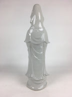 Japanese Porcelain Buddhist Altar Statue Vtg Female Kannon Bosatsu White BD736
