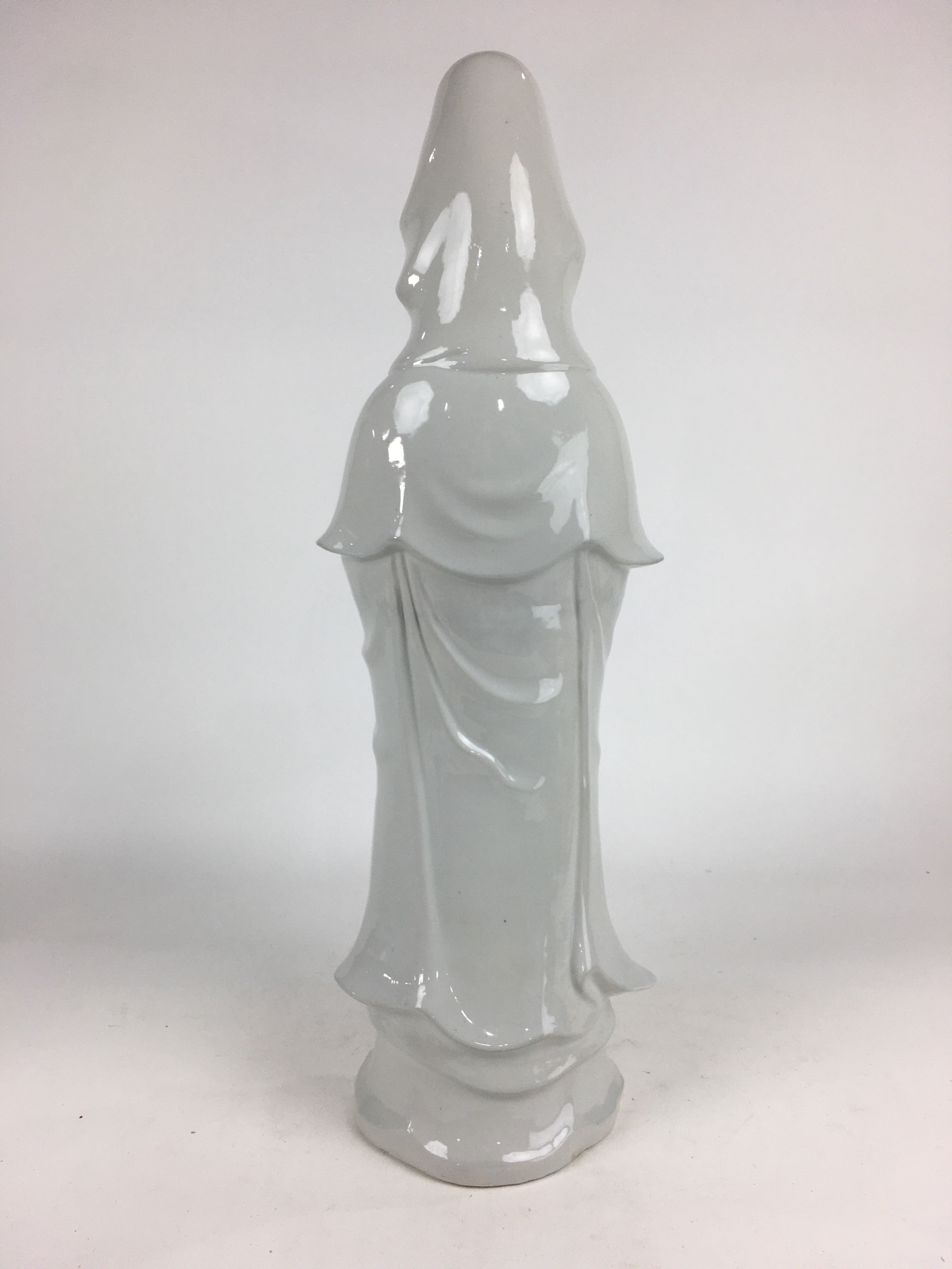 Japanese Porcelain Buddhist Altar Statue Vtg Female Kannon Bosatsu White BD736