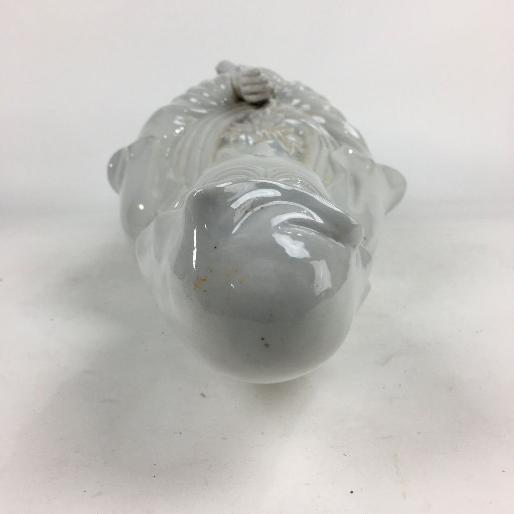 Japanese Porcelain Buddhist Altar Statue Vtg Female Kannon Bosatsu White BD736