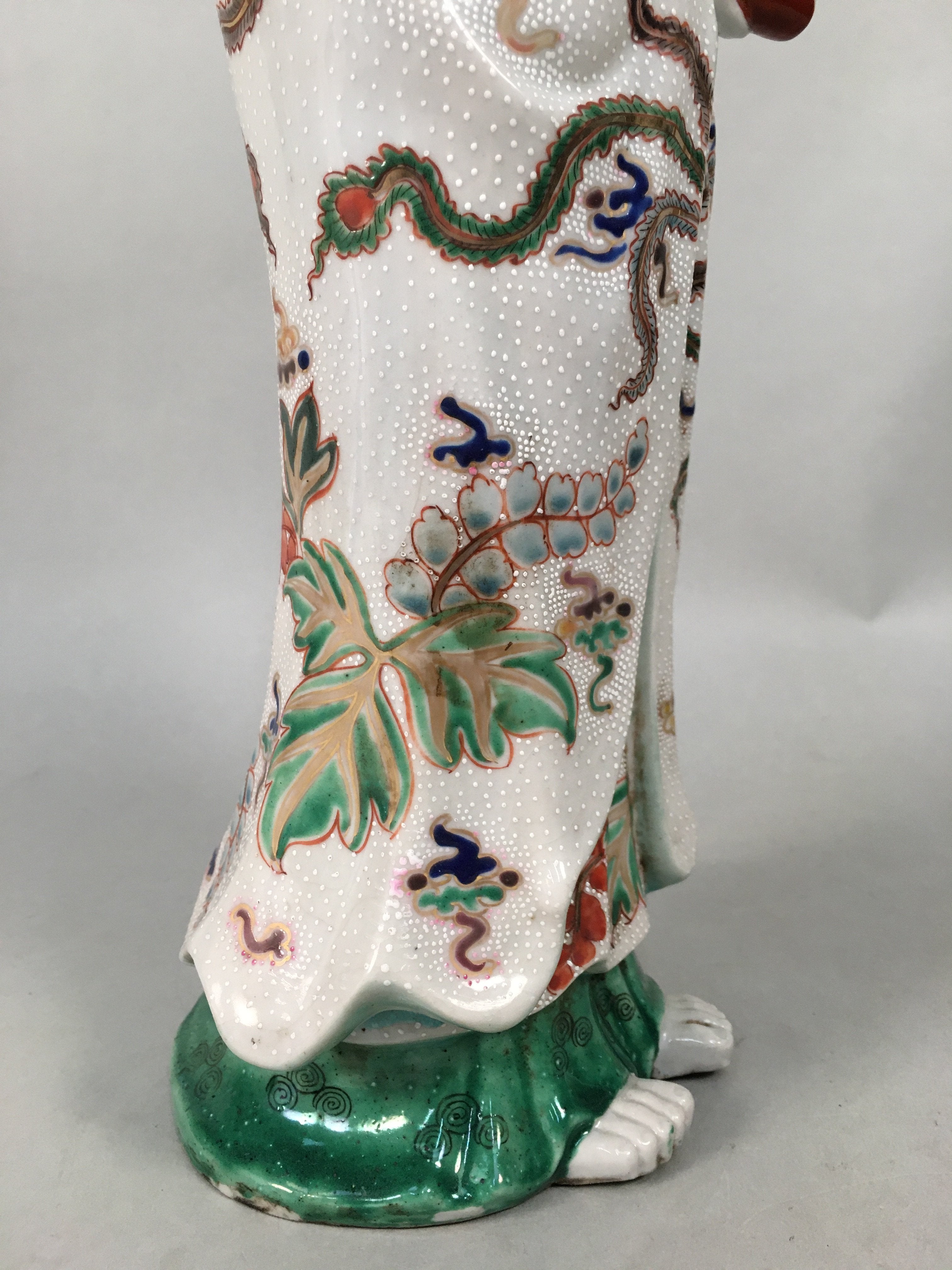 Japanese Porcelain Buddhist Statue Vtg Female Kannon Bosatsu BD603