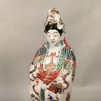 Japanese Porcelain Buddhist Statue Vtg Female Kannon Bosatsu BD603