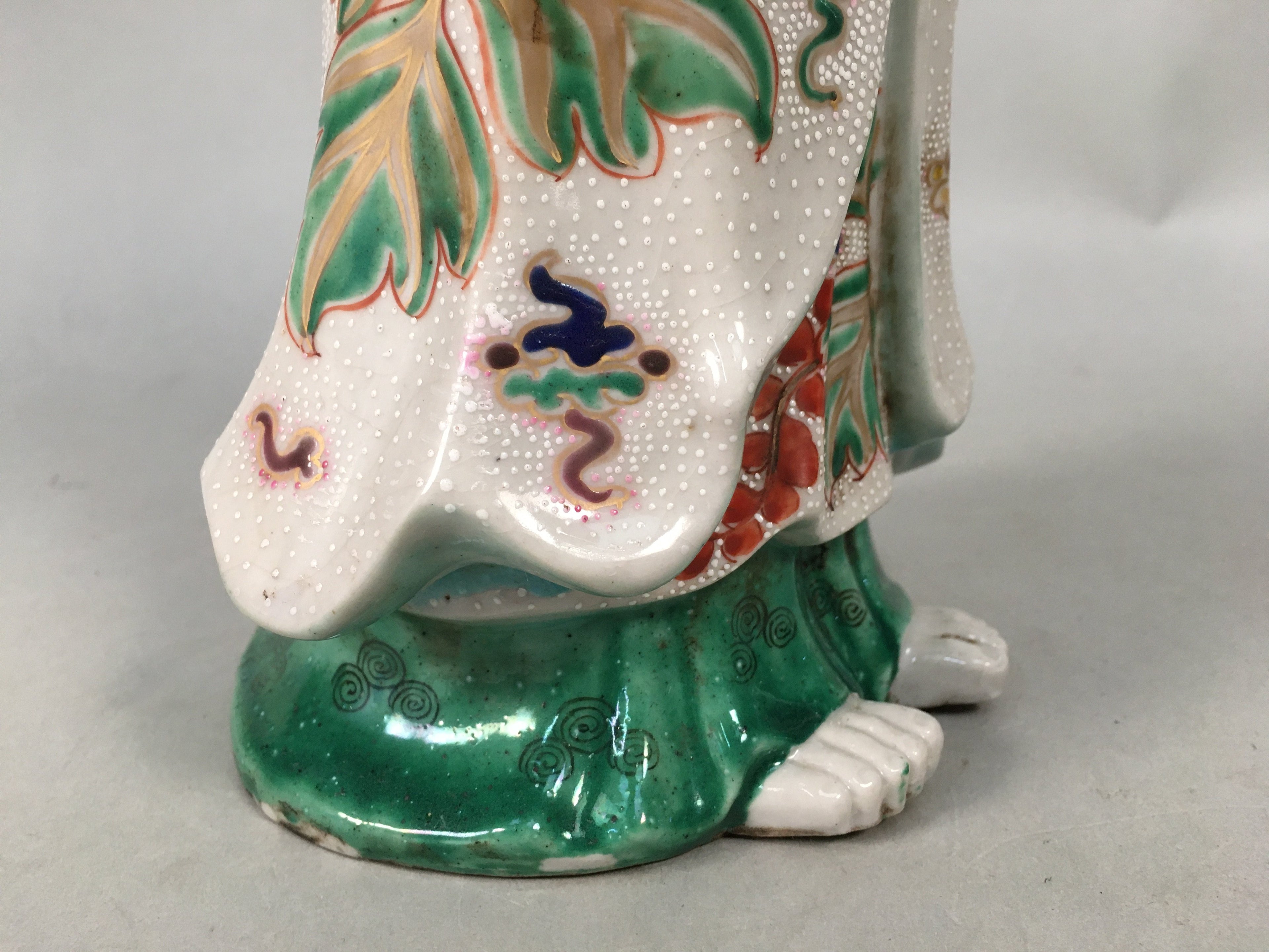 Japanese Porcelain Buddhist Statue Vtg Female Kannon Bosatsu BD603