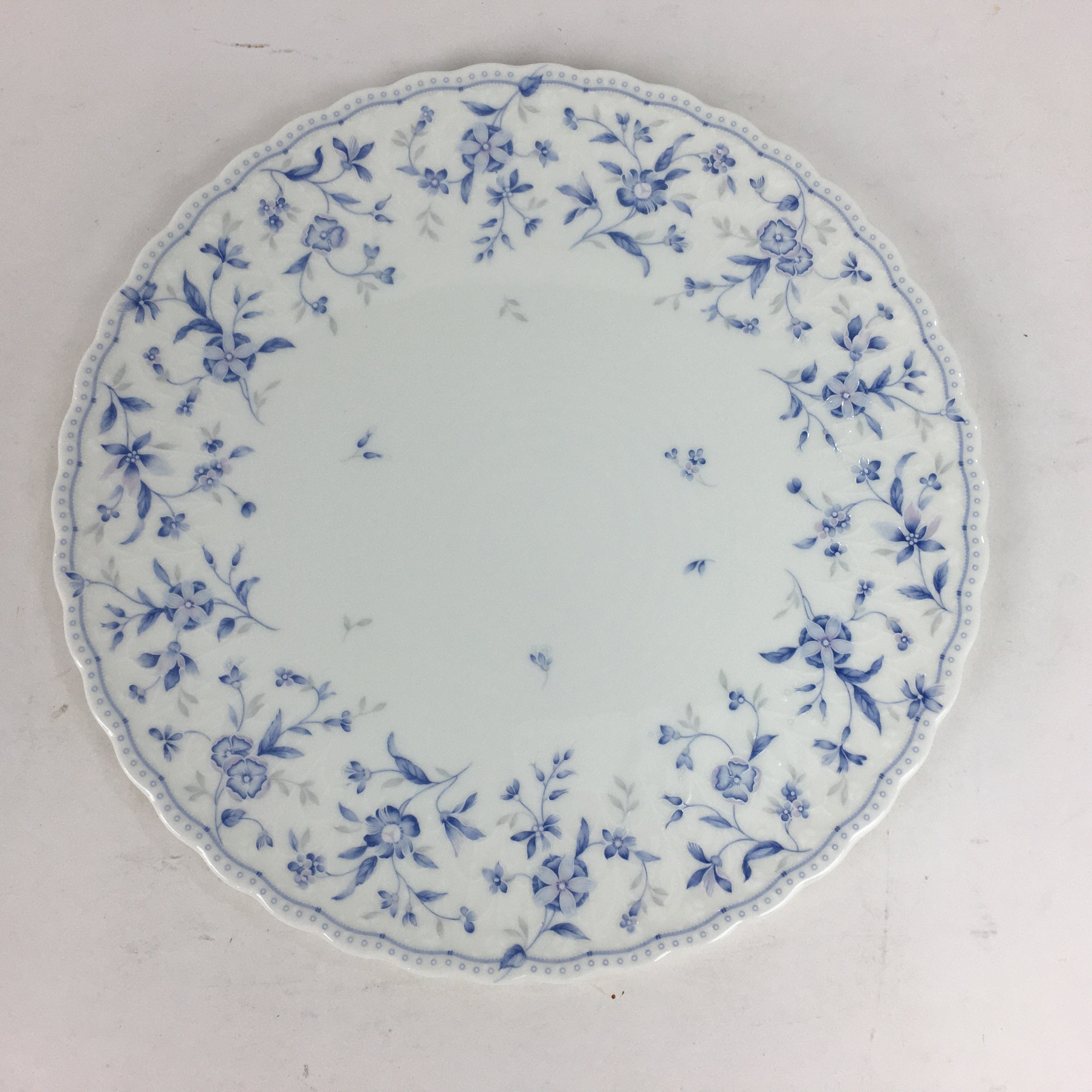 Japanese Porcelain Cake Plate Flat Sara Vtg Narumi Bone China Flower Round PP690