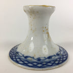 Japanese Porcelain Candlestick holder Vtg European White Blue Design PP456