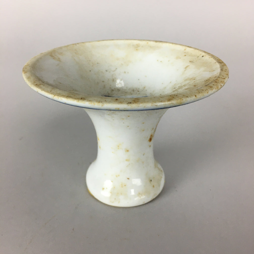 Japanese Porcelain Candlestick holder Vtg European White Blue Design PP456