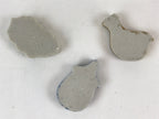 Japanese Porcelain Chopstick Rest Holder 3pc Set Vtg Hashioki Eggplant CR269