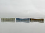 Japanese Porcelain Chopstick Rest Holder 3pc Set Vtg Hashioki Eggplant CR269