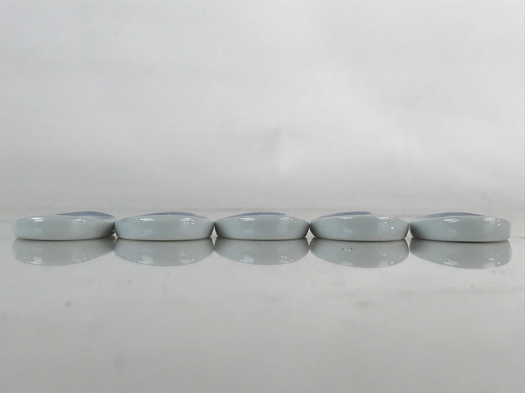 Japanese Porcelain Chopstick Rest Holder 5pc Set Vtg Bellflower Hashioki CR268
