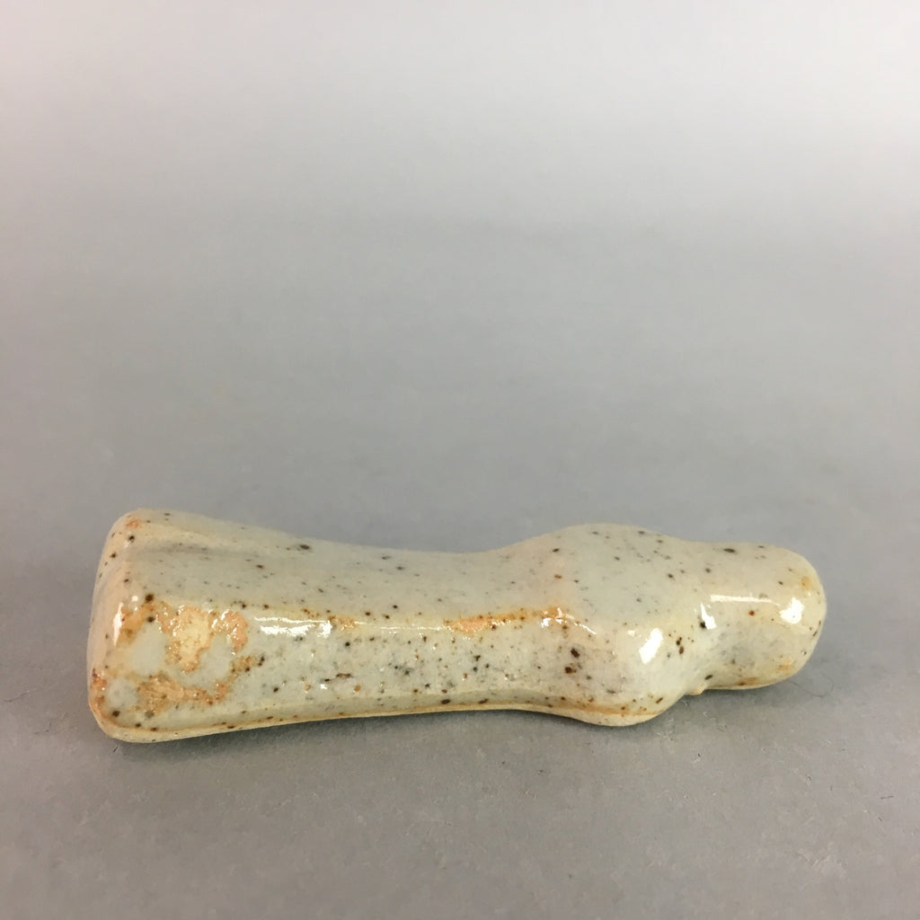 Japanese Porcelain Chopstick Rest Holder Vtg Abstract Design Handmade CR180