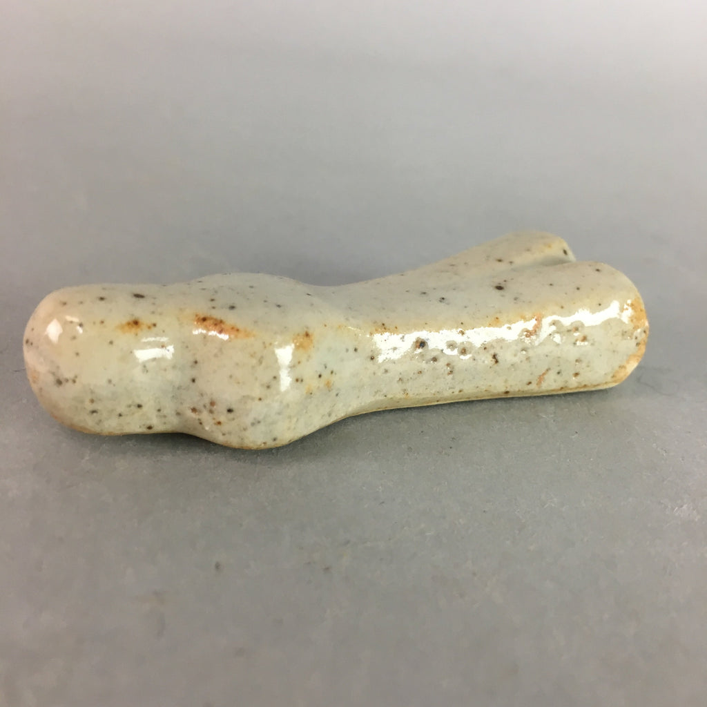 Japanese Porcelain Chopstick Rest Holder Vtg Abstract Design Handmade CR180