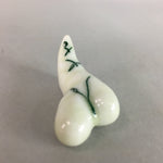 Japanese Porcelain Chopstick Rest Holder Vtg Bamboo Sprout Handmade CR185