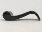 Japanese Porcelain Chopstick Rest Holder Vtg Black Gold Pine Tree Scroll CR196