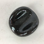 Japanese Porcelain Chopstick Rest Holder Vtg Black Round Shape Hashioki CR255