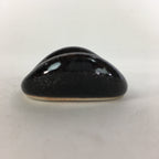 Japanese Porcelain Chopstick Rest Holder Vtg Black Round Shape Hashioki CR255