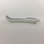 Japanese Porcelain Chopstick Rest Holder Vtg Blue Ribbon Tied Shape Hashioki CR2