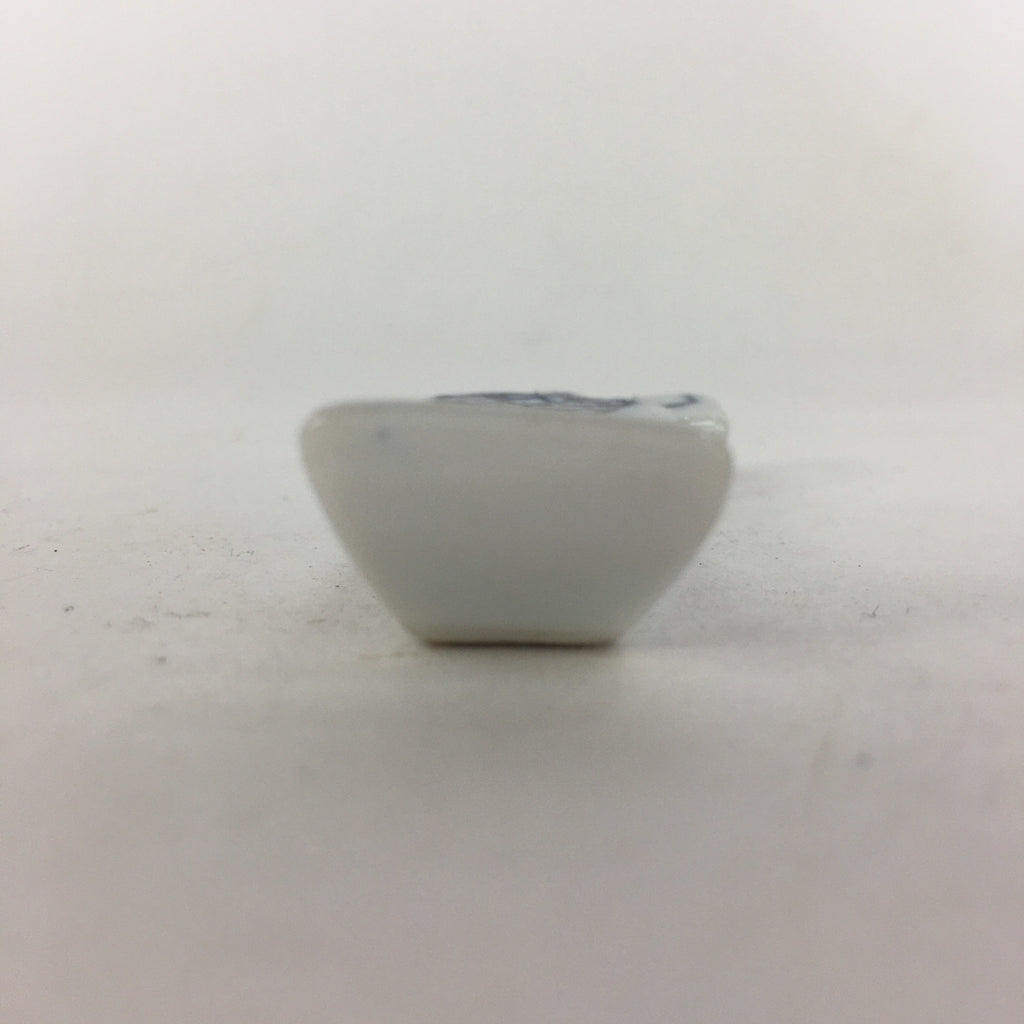 Japanese Porcelain Chopstick Rest Holder Vtg Blue Ribbon Tied Shape Hashioki CR2