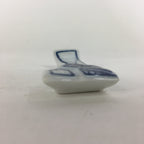 Japanese Porcelain Chopstick Rest Holder Vtg Blue Ribbon Tied Shape Hashioki CR2