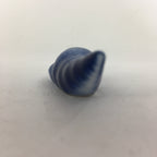 Japanese Porcelain Chopstick Rest Holder Vtg Blue Shell Shape Hashioki CR245