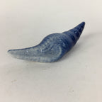 Japanese Porcelain Chopstick Rest Holder Vtg Blue Shell Shape Hashioki CR245