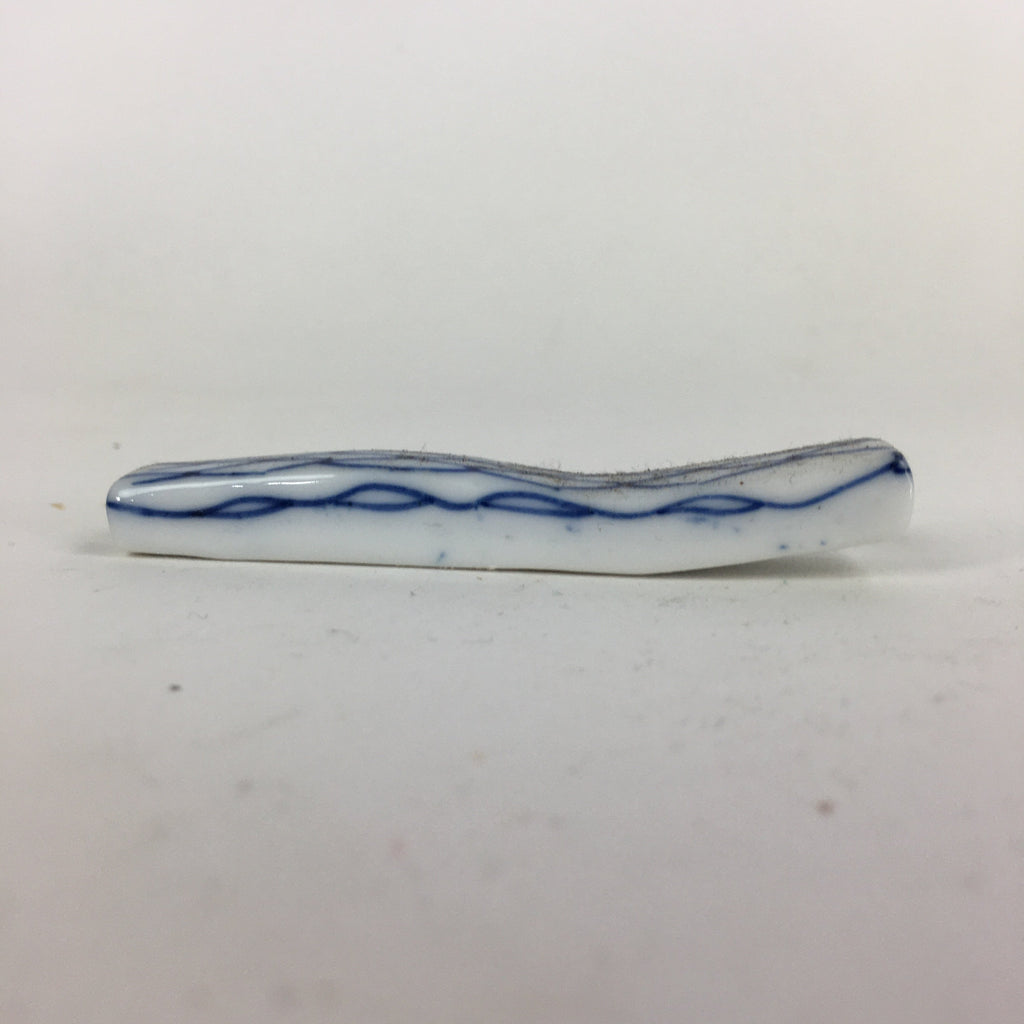 Japanese Porcelain Chopstick Rest Holder Vtg Blue Sometsuke Hashioki CR224
