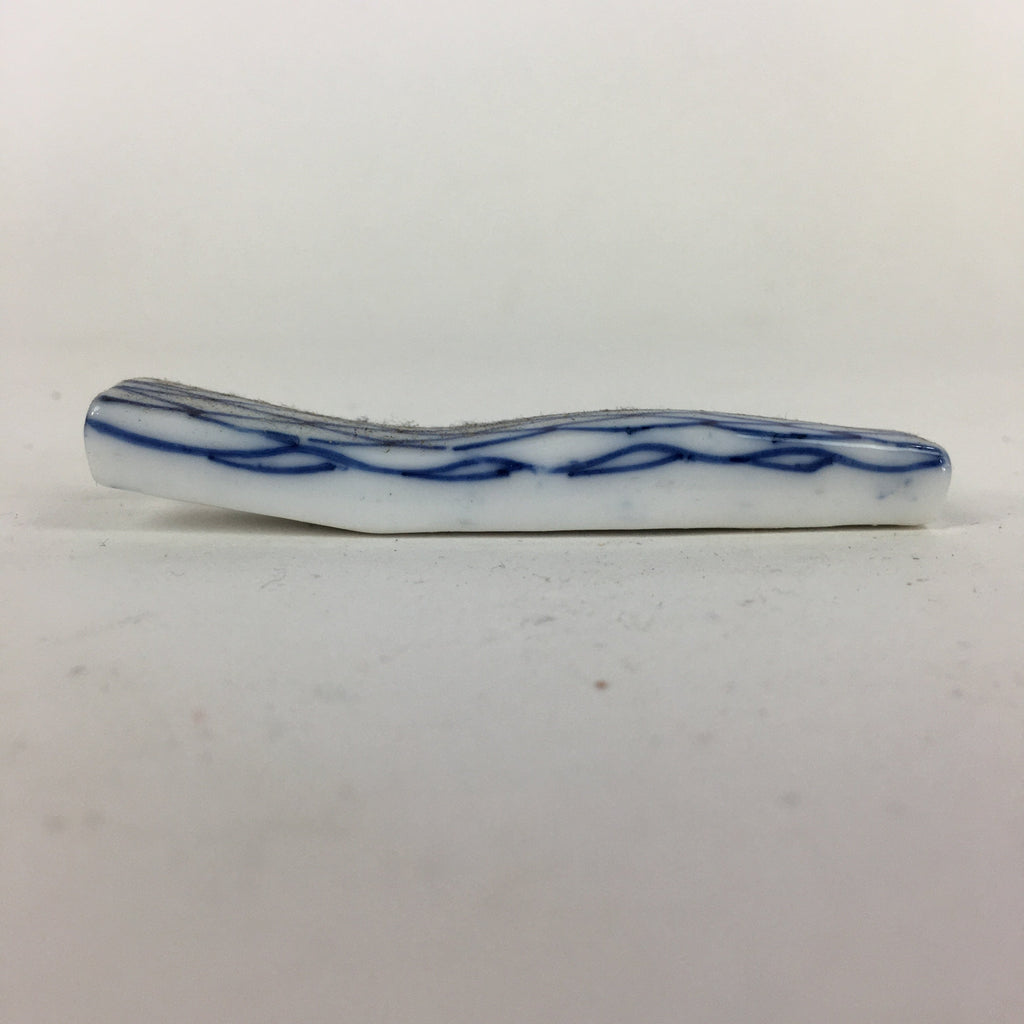 Japanese Porcelain Chopstick Rest Holder Vtg Blue Sometsuke Hashioki CR224