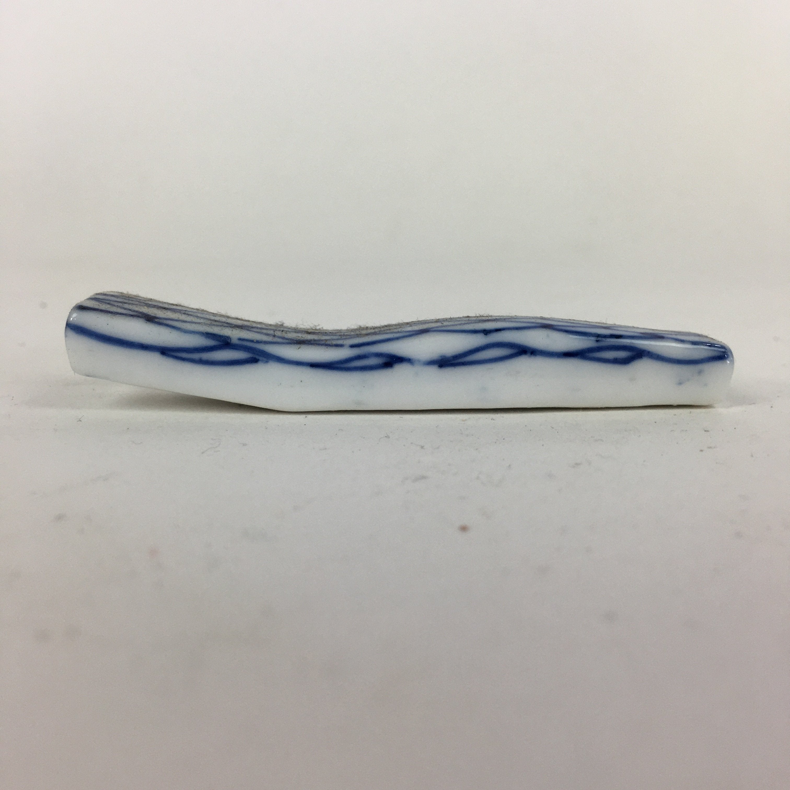 Japanese Porcelain Chopstick Rest Holder Vtg Blue Sometsuke Hashioki CR224