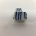 Japanese Porcelain Chopstick Rest Holder Vtg Blue Sometsuke Lines Hashioki CR248