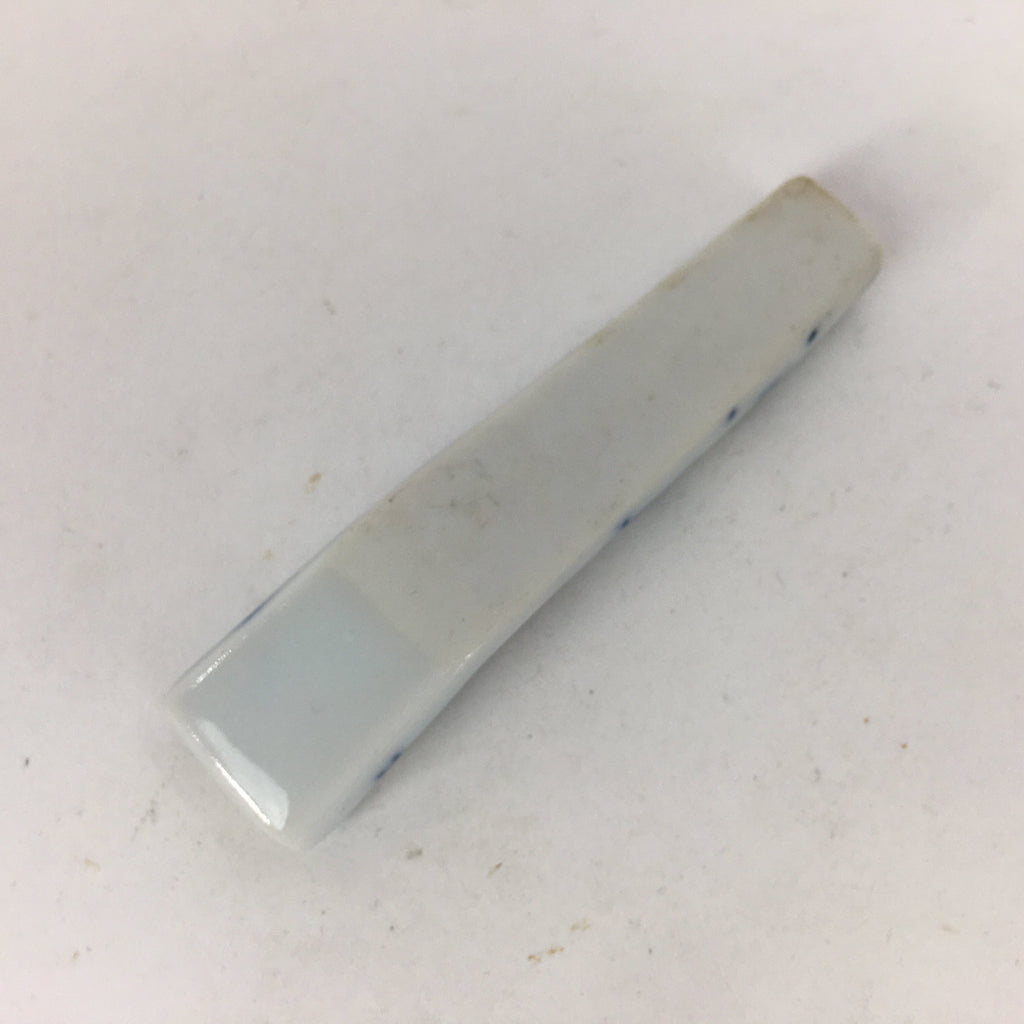 Japanese Porcelain Chopstick Rest Holder Vtg Blue Sometsuke Net Hashioki CR247