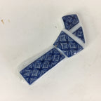 Japanese Porcelain Chopstick Rest Holder Vtg Blue Sometsuke Ribbon knot CR232
