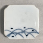Japanese Porcelain Chopstick Rest Holder Vtg Blue White Sometsuke CR187