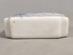 Japanese Porcelain Chopstick Rest Holder Vtg Blue White Sometsuke CR188