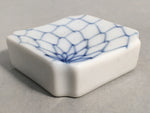 Japanese Porcelain Chopstick Rest Holder Vtg Blue White Sometsuke CR188