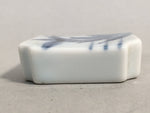 Japanese Porcelain Chopstick Rest Holder Vtg Blue White Sometsuke CR189