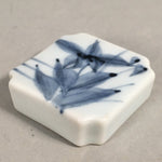 Japanese Porcelain Chopstick Rest Holder Vtg Blue White Sometsuke CR189