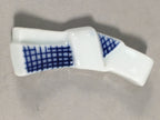 Japanese Porcelain Chopstick Rest Holder Vtg Blue White Sometsuke Tie CR191