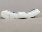 Japanese Porcelain Chopstick Rest Holder Vtg Blue White Sometsuke Tie CR191