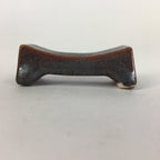 Japanese Porcelain Chopstick Rest Holder Vtg Brown Bridge Girder Shape Hashioki