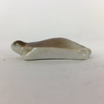 Japanese Porcelain Chopstick Rest Holder Vtg Brown turtle Shape Hashioki CR219