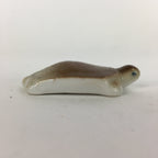 Japanese Porcelain Chopstick Rest Holder Vtg Brown turtle Shape Hashioki CR219