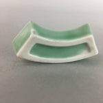 Japanese Porcelain Chopstick Rest Holder Vtg Fan Shape Handmade CR172