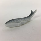 Japanese Porcelain Chopstick Rest Holder Vtg Gray Fish Shape Hashioki CR217
