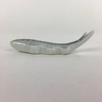 Japanese Porcelain Chopstick Rest Holder Vtg Gray Fish Shape Hashioki CR217