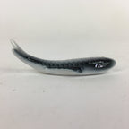 Japanese Porcelain Chopstick Rest Holder Vtg Gray Fish Shape Hashioki CR218