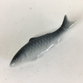 Japanese Porcelain Chopstick Rest Holder Vtg Gray Fish Shape Hashioki CR218