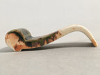 Japanese Porcelain Chopstick Rest Holder Vtg Green Brown Scroll CR194