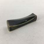 Japanese Porcelain Chopstick Rest Holder Vtg Green Parallelogram Hashioki CR251