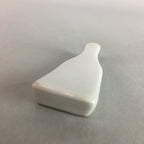Japanese Porcelain Chopstick Rest Holder Vtg Hagoita White Paddle Handmade CR186