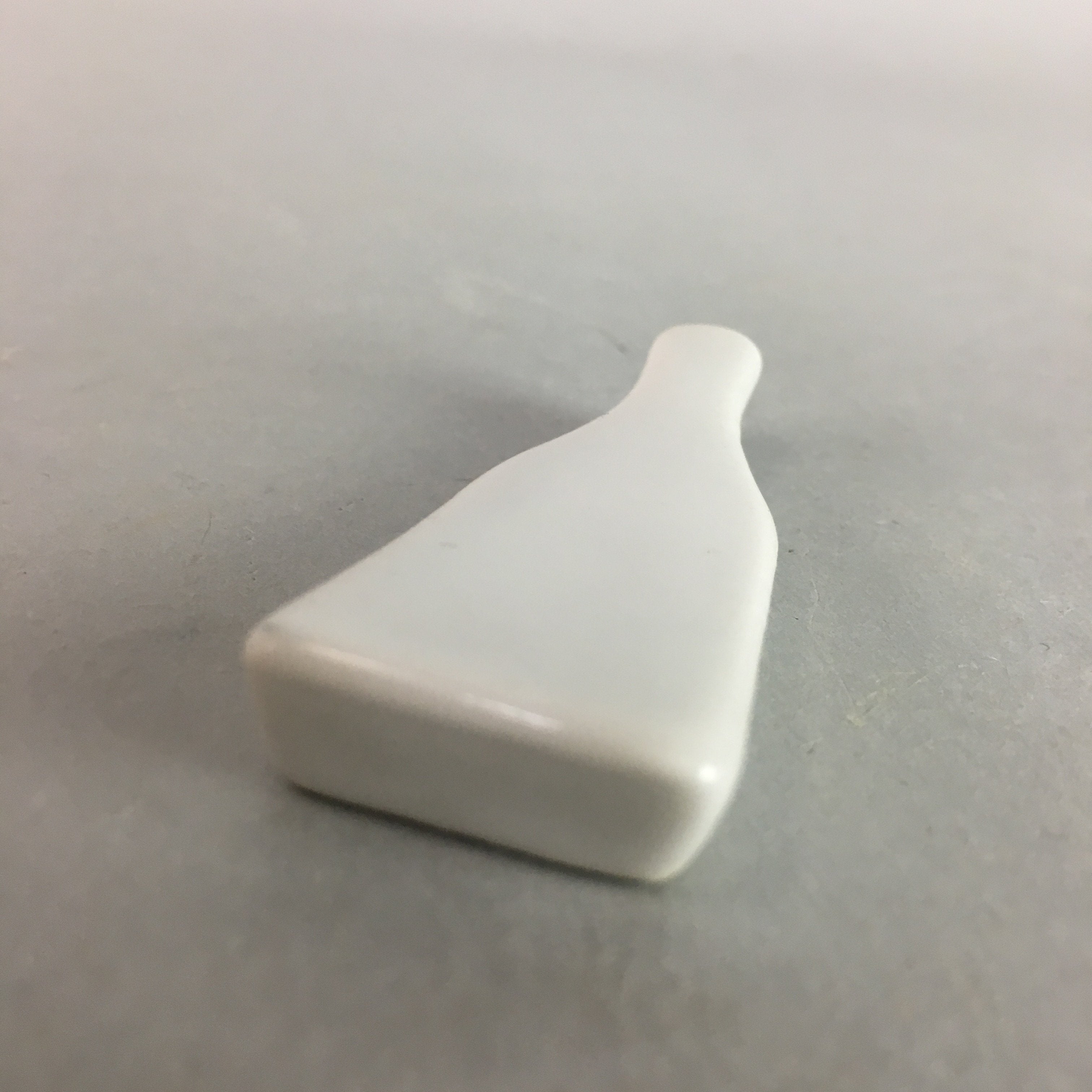 Japanese Porcelain Chopstick Rest Holder Vtg Hagoita White Paddle Handmade CR186