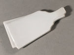 Japanese Porcelain Chopstick Rest Holder Vtg Hagoita White Paddle Handmade CR193