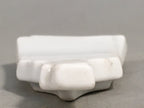 Japanese Porcelain Chopstick Rest Holder Vtg Hagoita White Paddle Handmade CR193